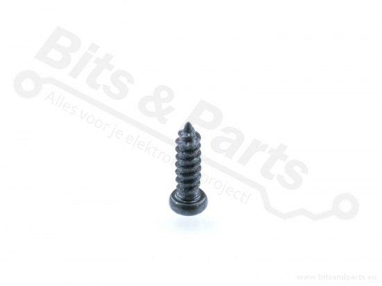 Screw / Parker Phillips head black 2.3 x 8.0 mm with domed head